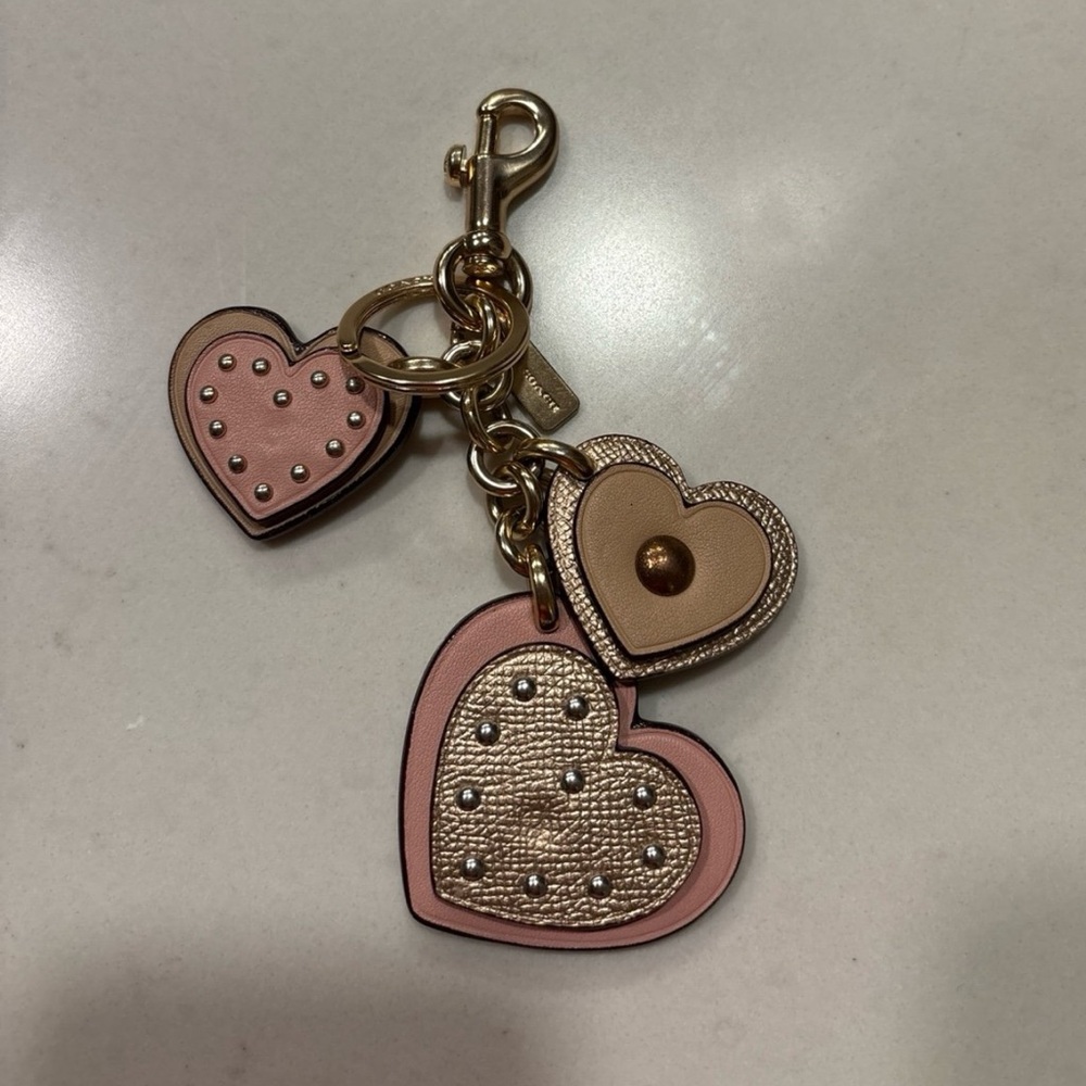 Coach Heart Keychain